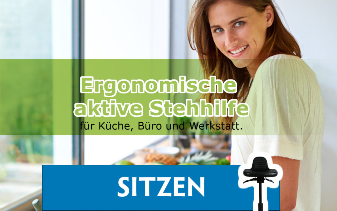 Ergonomische aktive Stehhilfe für Küche, Büro und Werkstatt